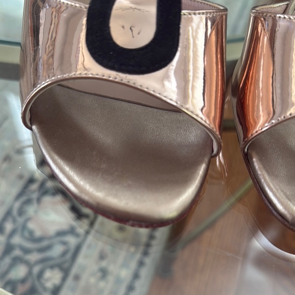 Comme Il Faut Buenos Aires Argentine Tango Elegant Rose Gold Black Heels Shoes - Picture 3 of 12